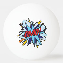 Pelota De Ping Pong Arte Pop de Cómic OMG