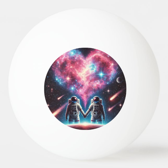 Pelota De Ping Pong Astronauta Love Nebula Ping Pong Ball (Anverso)