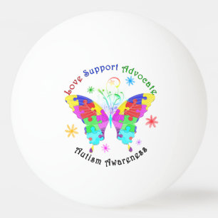Pelota De Ping Pong Autismo mariposa