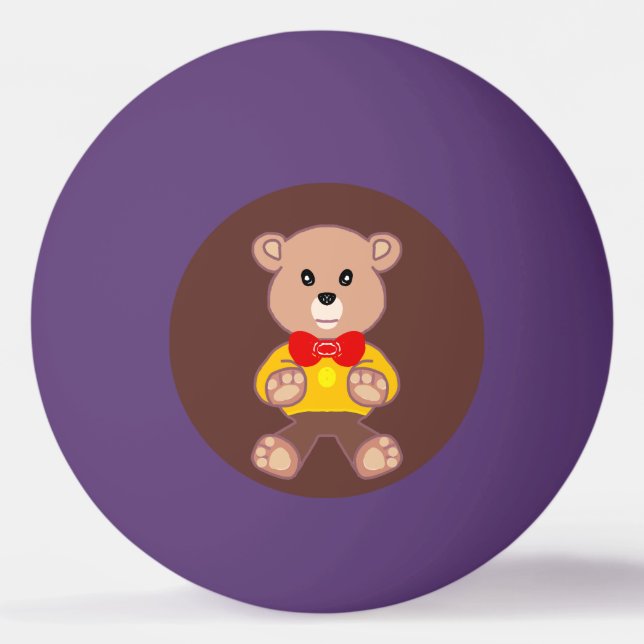 Pelota De Ping Pong Autor K.E.C. Teddy Bear Ping Pong Ball (Anverso)
