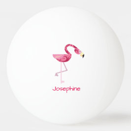 Pelota De Ping Pong Ave Flamingo Rosa Personalizado