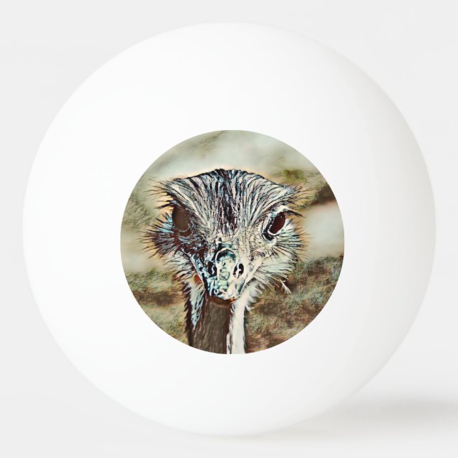 Pelota De Ping Pong avestruz de toony (Anverso)