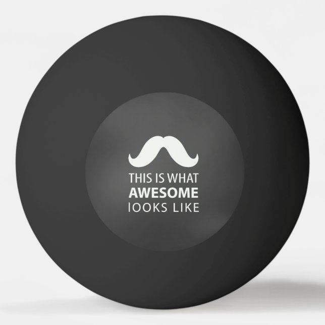 Pelota De Ping Pong Awesome Mustache (Anverso)