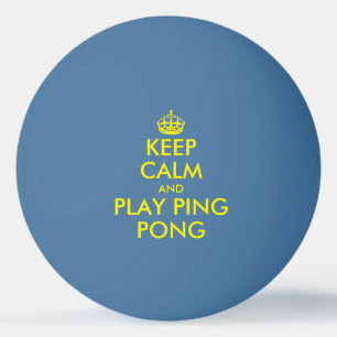 Pelota De Ping Pong Azul amarillo mantener la calma ping pong ping pon