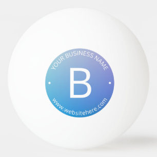 Pelota De Ping Pong Azul y púrpura degradado con texto editable