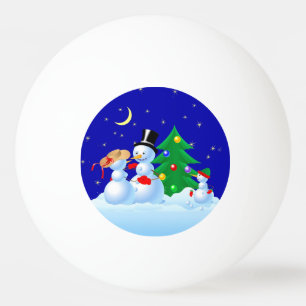 Pelota De Ping Pong Baile del muñeco de nieve