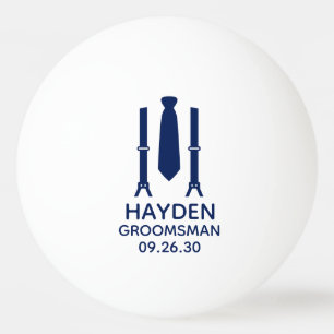 Pelota De Ping Pong Baldosa azul de Groomsman