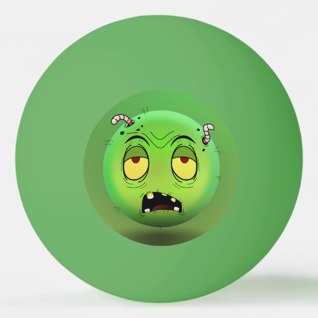 Pelota De Ping Pong Balle De Ping Pong Zombiemoji (Anverso)
