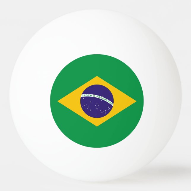 Pelota De Ping Pong Balón especial de ping pong con bandera de Brasil (Reverso)