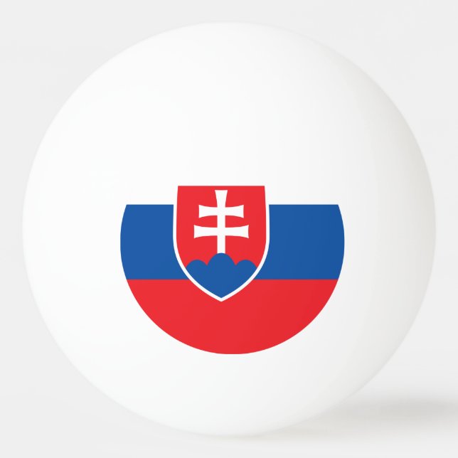 Pelota De Ping Pong Balón especial de ping pong con bandera de Eslovaq (Reverso)