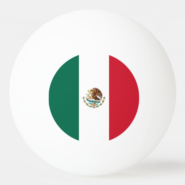 Pelota De Ping Pong Balón especial de ping pong con bandera de México (Reverso)