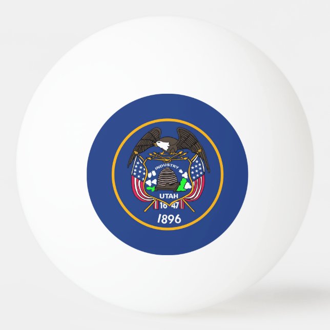 Pelota De Ping Pong Balón especial de ping pong con bandera de Utah, E (Reverso)