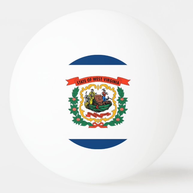Pelota De Ping Pong Balón especial de ping pong con bandera de Virgini (Reverso)
