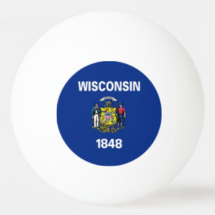 Pelota De Ping Pong Balón especial de ping pong con bandera de Wiscons