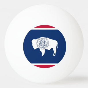 Pelota De Ping Pong Balón especial de ping pong con bandera de Wyoming