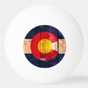 Pelota De Ping Pong Baloncesto de ping pong de la bandera de Colorado