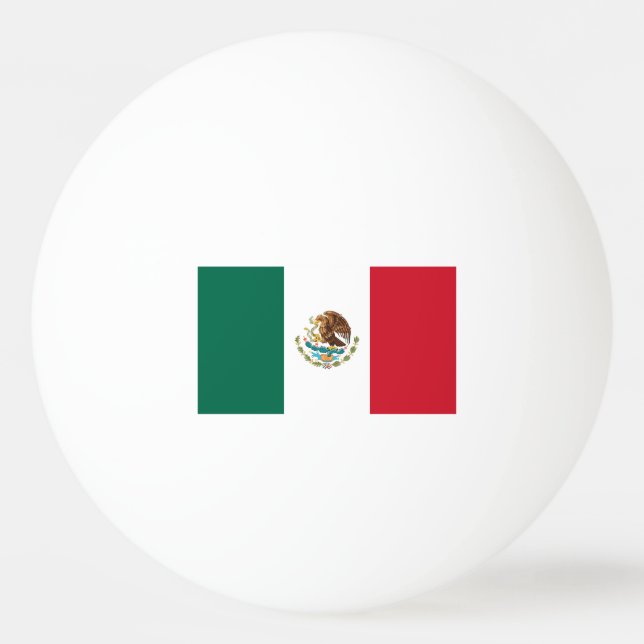 Pelota De Ping Pong Balones de ping pong con bandera de México para pi (Anverso)