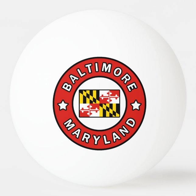 Pelota De Ping Pong Baltimore Maryland (Anverso)
