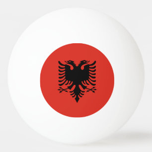 Pelota De Ping Pong Bandera albanesa