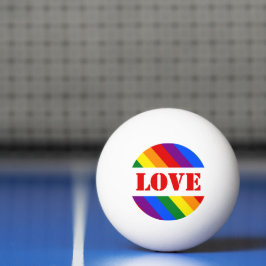 Pelota De Ping Pong Bandera arcoiris LGBTQ+ con amor por el mes del or