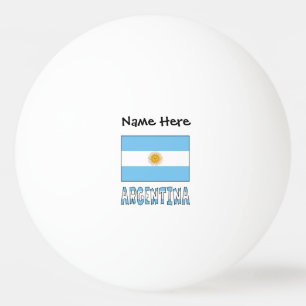 Pelota De Ping Pong Bandera argentina Argentina Texto personalizado 
