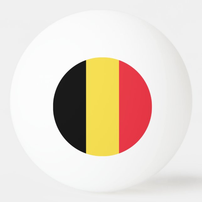 Pelota De Ping Pong Bandera belga patriótica (Reverso)