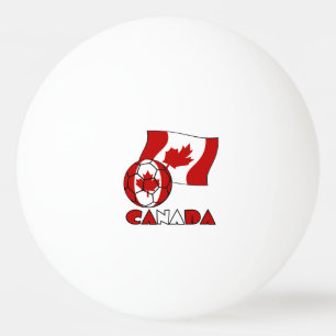 Pelota De Ping Pong Bandera canadiense con balón de fútbol