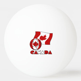 Pelota De Ping Pong Bandera canadiense con balón de fútbol
