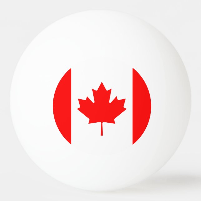 Pelota De Ping Pong Bandera canadiense Ping Pong Ball (Anverso)
