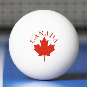 Pelota De Ping Pong Bandera canadiense roja y blanca