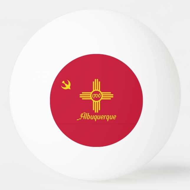 Pelota De Ping Pong Bandera de Albuquerque, Ping-Pong Ball de Nuevo Mé (Anverso)