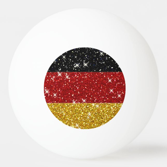 Pelota De Ping Pong Bandera de Alemania Purpurinas con espárragos (Anverso)