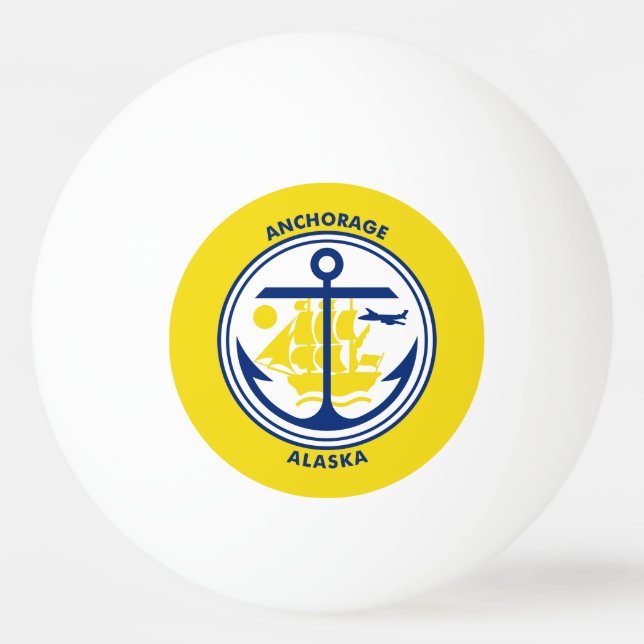 Pelota De Ping Pong Bandera de Anchorage, alaska Ping-Pong Ball (Anverso)