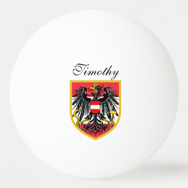 Pelota De Ping Pong Bandera de Austria (Anverso)