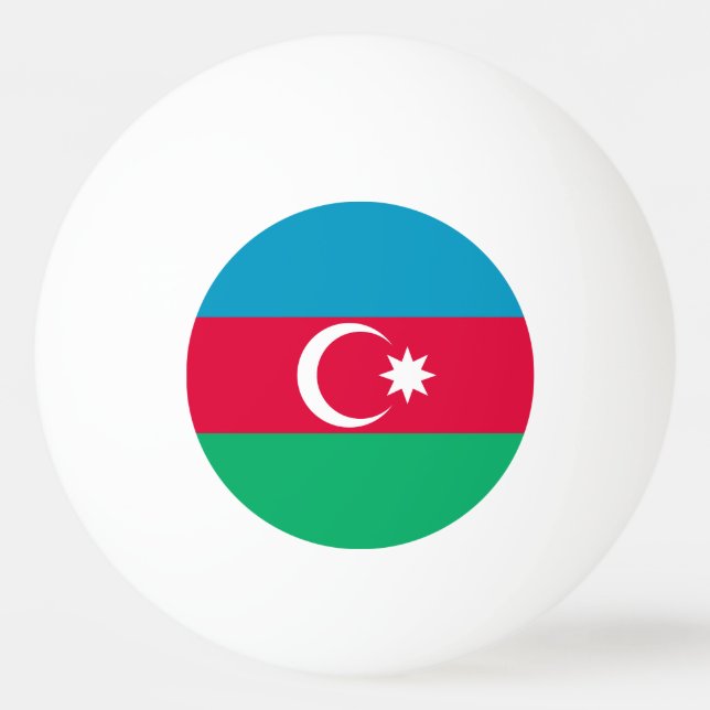 Pelota De Ping Pong Bandera de Azerbaiyán Patriótica (Anverso)