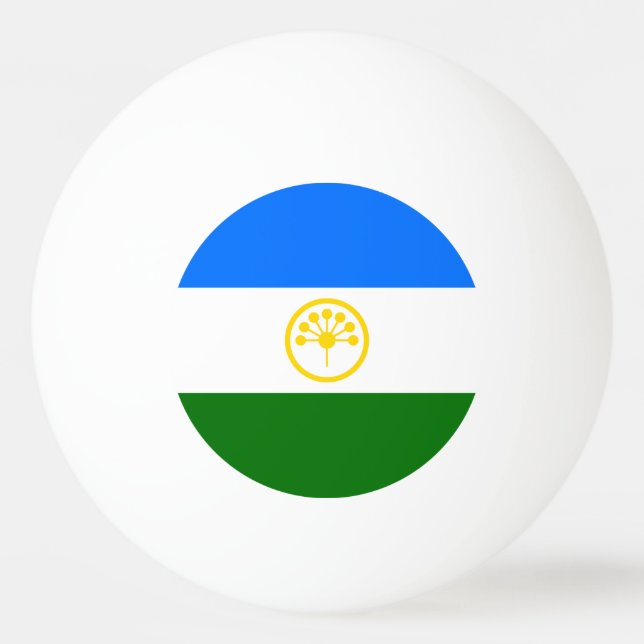 Pelota De Ping Pong Bandera de Baskortostán Patriótico (Reverso)