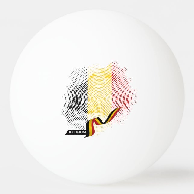 Pelota De Ping Pong Bandera de Bélgica (Anverso)