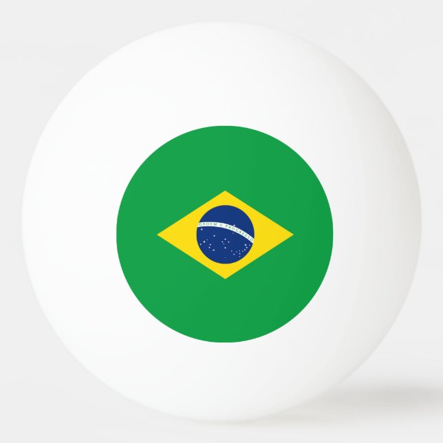 Pelota De Ping Pong Bandera de Brasil (Anverso)