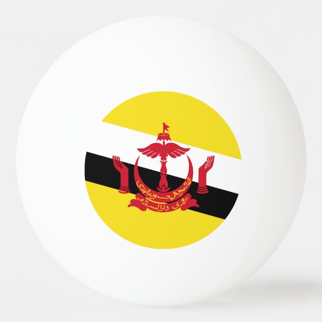 Pelota De Ping Pong Bandera de Brunei (Anverso)