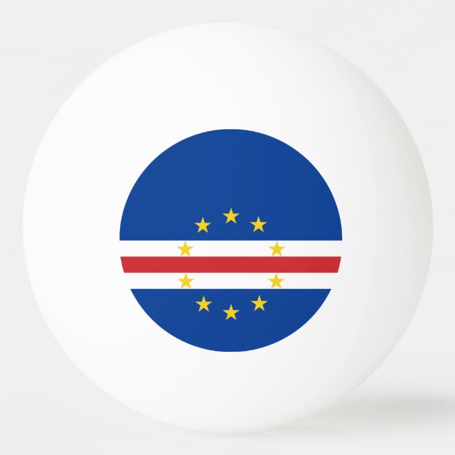 Pelota De Ping Pong Bandera de Cabo Verde (Anverso)