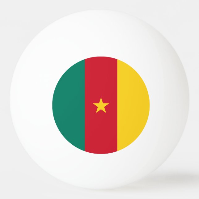 Pelota De Ping Pong Bandera de Camerún Patriótico (Reverso)