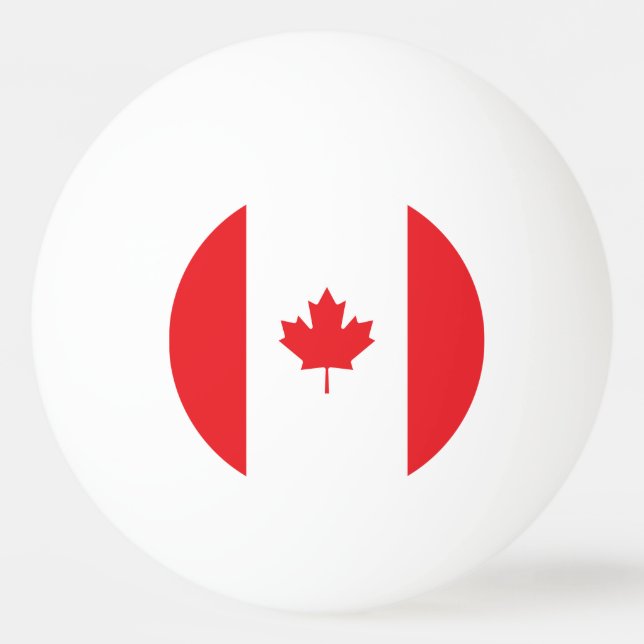 Pelota De Ping Pong Bandera de Canadá (Anverso)