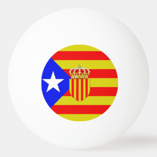Pelota De Ping Pong Bandera de Cataluña
