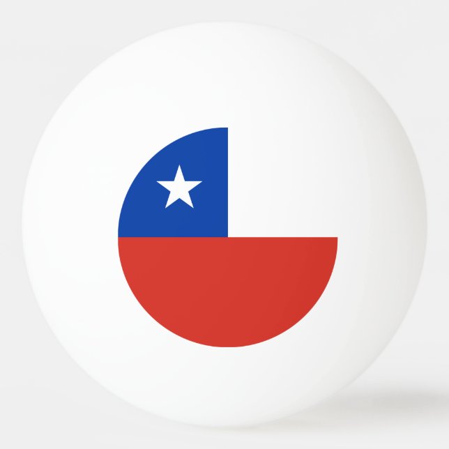 Pelota De Ping Pong Bandera de Chile (Anverso)