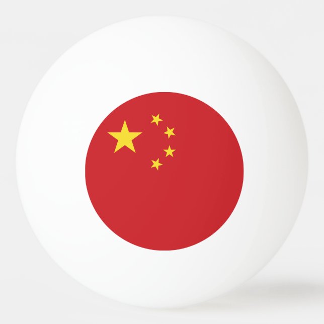 Pelota De Ping Pong Bandera de China (Anverso)