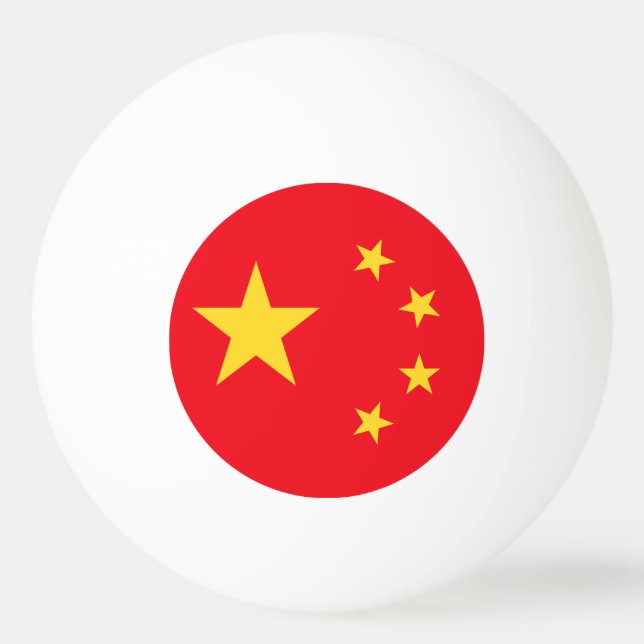 Pelota De Ping Pong Bandera de China (Anverso)