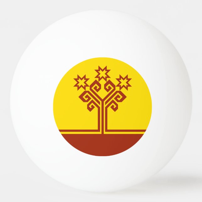 Pelota De Ping Pong Bandera de Chuvasia (Anverso)