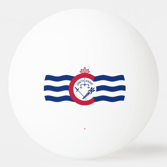 Pelota De Ping Pong Bandera de Cincinnati, Ohio Ping-Pong Ball (Anverso)