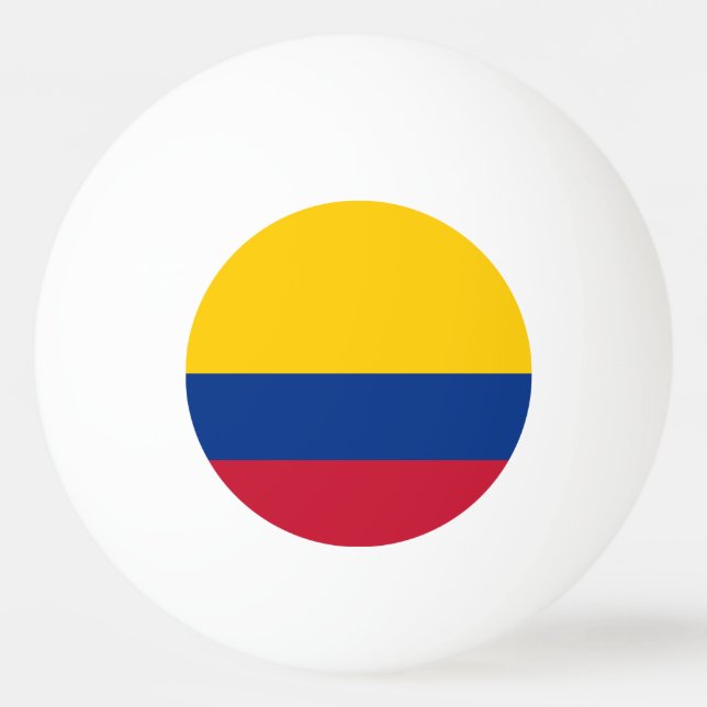 Pelota De Ping Pong Bandera de Colombia (Anverso)