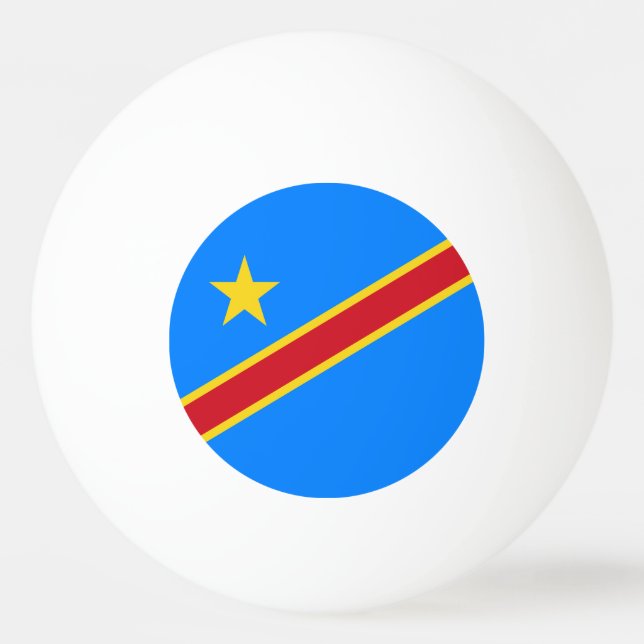 Pelota De Ping Pong Bandera de Congo Kinshasa (Anverso)
